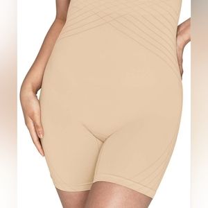 Maidenform Flexees Feel Good Fashion High Waist Thigh Slimmer​  FLS078 BEIGE